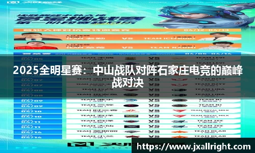 2025全明星赛：中山战队对阵石家庄电竞的巅峰战对决